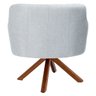 Kit 2 Poltronas Decorativas Giratórias Base Giromad Madeira Jade C-315 Linho Cinza - Domi - 4