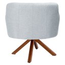 Ver imagem 4 de Kit 2 Poltronas Decorativas Giratórias Base Giromad Madeira Jade C-315 Linho Cinza - Domi