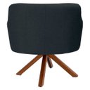 Ver imagem 4 de Kit 2 Poltronas Decorativas Giratórias Base Giromad Madeira Jade C-465 Linho Chumbo - Domi
