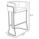 Ver imagem 4 de Kit 2 Banquetas Decorativas Base Aço Preto Betina B-235 Linho Laranja - Domi