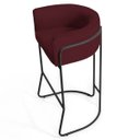 Ver imagem 3 de Kit 2 Banquetas Decorativas Base Aço Preto Betina B-278 Veludo Marsala - Domi
