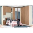 Ver imagem 2 de Quarto Modulado Solteiro (1 Ponte + 1 Closet + 2 g Roupas + 1 Componente) QMH03 Areia-Jequitibá