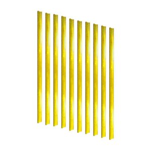 Kit - 10 Porta Etiqueta Simples 90 Cm Amarelo com Acrílico New Plus/plus - Sa Gôndolas