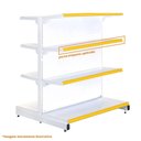 Ver imagem 2 de Kit - 10 Porta Etiqueta Simples 90 Cm Amarelo com Acrílico New Plus/plus - Sa Gôndolas