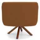 Ver imagem 4 de Poltrona Decorativa Sala de Estar Giratória Base Giromad Madeira Jade B-262 Veludo Telha - Domi