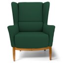 Ver imagem 3 de Poltrona Decorativa Sala de Estar Base Manu Madeira Milena B-303 Veludo Verde Musgo - Domi