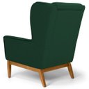 Ver imagem 6 de Poltrona Decorativa Sala de Estar Base Manu Madeira Milena B-303 Veludo Verde Musgo - Domi