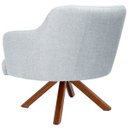 Ver imagem 6 de Poltrona Decorativa Sala de Estar Giratória Base Giromad Madeira Jade C-315 Linho Cinza - Domi