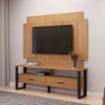 Rack com Painel para Tv Estilo Industrial 1,80m até 65" 100% Mdf F58 Pradel Móveis Dalla Costa Freij - 1