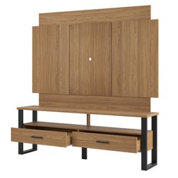 Rack com Painel para Tv Estilo Industrial 1,80m até 65" 100% Mdf F58 Pradel Móveis Dalla Costa Freij - 3