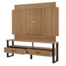 Rack com Painel para Tv Estilo Industrial 1,80m até 65" 100% Mdf F58 Pradel Móveis Dalla Costa Freij - 3