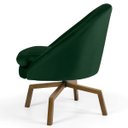 Ver imagem 3 de Poltrona Decorativa Sala de Estar Base Ka Madeira Rafa B-303 Veludo Verde Musgo - Domi