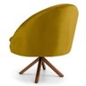 Poltrona Decorativa Sala de Estar Base Giromad Madeira Rafa B-279 Veludo Mostarda - Domi - 6