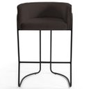 Ver imagem 2 de Kit 3 Banquetas Decorativas Base Aço Preto Betina C-34 Corano Marrom Escuro - Domi