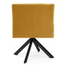 Ver imagem 3 de Kit 2 Poltronas Decorativas Giratórias Base Eiffel Preto Angel B-279 Veludo Amarelo- Domi