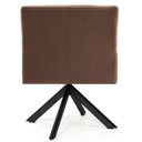 Ver imagem 3 de Kit 2 Poltronas Decorativas Giratórias Base Eiffel Preto Angel B-276 Veludo Ferrugem - Domi