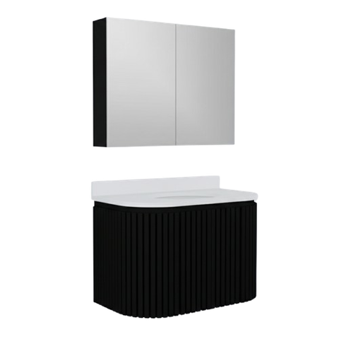 Conjunto Gabinete para Banheiro Suspenso Emma 80cm