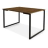 Mesa Jantar Estilo Industrial 120x0,80 Para 4 Lugares - Preto/Imbuia - 2