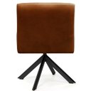 Ver imagem 3 de Poltrona Decorativa Sala de Estar Giratória Base Eiffel Preto Angel B-262 Veludo Laranja - Domi