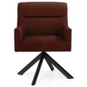 Ver imagem 2 de Kit 2 Poltronas Decorativas Giratórias Base Eiffel Preto Angel B-417 Veludo Malbec - Domi