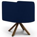 Ver imagem 3 de Kit 2 Poltronas Decorativas Base Giromad Madeira Betina B-304 Veludo Azul Marinho - Domi