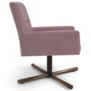 Ver imagem 5 de Kit 2 Poltronas Decorativas Giratórias Base Xis Madeira Angel B-305 Veludo Rosa - Domi