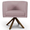 Ver imagem 2 de Kit 2 Poltronas Decorativas Base Giromad Madeira Betina B-305 Veludo Rosê - Domi
