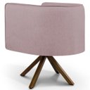 Ver imagem 3 de Kit 2 Poltronas Decorativas Base Giromad Madeira Betina B-305 Veludo Rosê - Domi