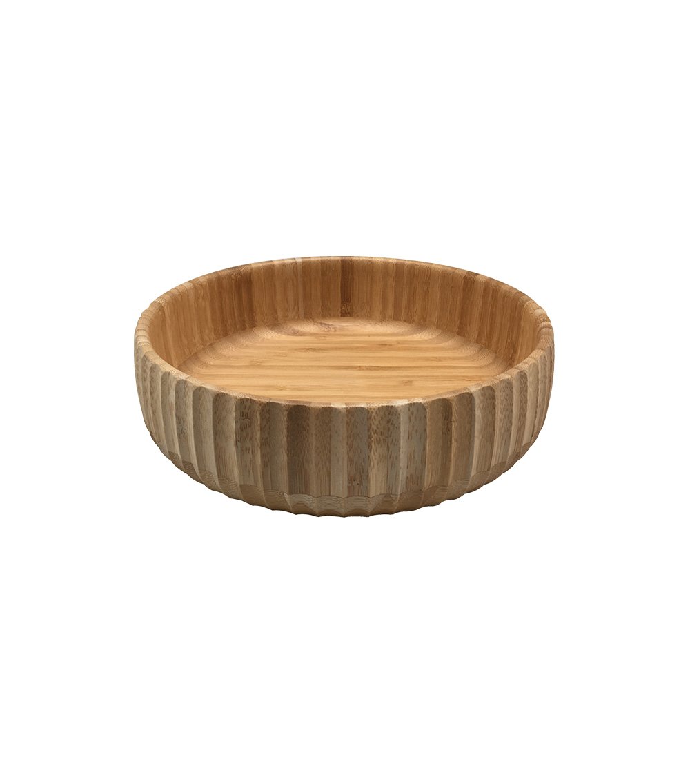 Bowl Pote Canelado de Bambu 22 Cm - Oikos