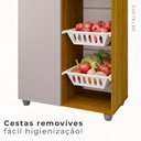 Ver imagem 6 de Fruteira 2 Cestos 1 Porta Lia Chf Móveis Cinamomo/off White Cinamomo com Off White