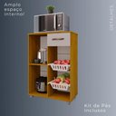 Ver imagem 3 de Fruteira 2 Cestos 1 Porta Lia Chf Móveis Cinamomo/off White Cinamomo com Off White