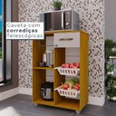 Ver imagem 4 de Fruteira 2 Cestos 1 Porta Lia Chf Móveis Cinamomo/off White Cinamomo com Off White