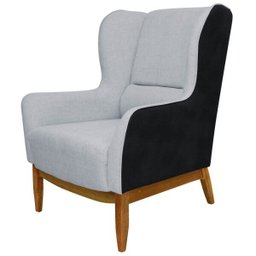 Poltrona Decorativa Sala de Estar Base Madeira Milena C-05 C-315 - Domi - 1