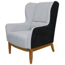 Ver imagem 1 de Poltrona Decorativa Sala de Estar Base Madeira Milena C-05 C-315 - Domi