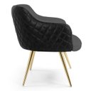Ver imagem 4 de Kit 2 Poltronas Decorativas Jade Pés Alumínio C-416 Corano Tressê Linho Cinza Escuro - Domi