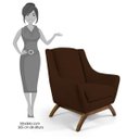 Ver imagem 4 de Poltrona Decorativa Sala de Estar Base Manu Madeira Juliet B-276 Veludo Marrom - Domi