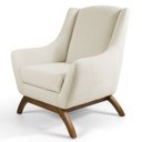 Ver imagem 2 de Kit 2 Poltronas Decorativas Juliet Base de Madeira B-309 Veludo Bege - Domi