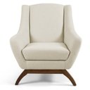 Ver imagem 3 de Kit 2 Poltronas Decorativas Juliet Base de Madeira B-309 Veludo Bege - Domi