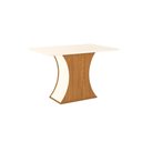 Ver imagem 3 de Mesa para Cozinha Luiza SC42 + Tampo Madeirado Vidro Curvo 120x80cm Nature/Off White - Henn