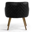 Ver imagem 6 de Kit 2 Poltronas Decorativas Jade Pés Palito Madeira C-416 Corano Tressê Linho Cinza Escuro -