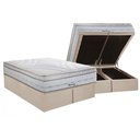 Ver imagem 1 de Conjunto Box Baú King: Colchão Molas Herval Maxspring American + Base Crc Suede Clean (193x203)