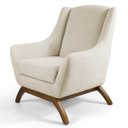 Ver imagem 2 de Kit 2 Poltronas Decorativas Juliet Base de Madeira C-107 Linho Bege - Domi