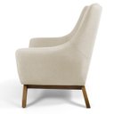 Ver imagem 4 de Kit 2 Poltronas Decorativas Juliet Base de Madeira C-107 Linho Bege - Domi