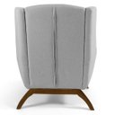 Ver imagem 6 de Kit 2 Poltronas Decorativas Juliet Base de Madeira C-315 Linho Cinza Claro - Domi