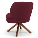 Ver imagem 3 de Poltrona Decorativa Sala de Estar Melissa Base Giromad Giratória B-278 Veludo Marsala - Domi