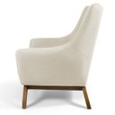 Ver imagem 4 de Poltrona Decorativa Sala de Estar Juliet Base de Madeira B-309 Veludo Bege - Domi