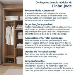 Guarda-Roupa Modulado 2 Portas Reflecta com Prateleiras Jade CabeCasa MadeiraMadeira - 11