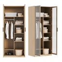 Ver mais imagens de Guarda-Roupa Modulado 2 Portas Reflecta com Prateleiras Jade CabeCasa MadeiraOriginals