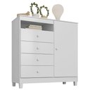 Ver imagem 4 de Quarto Bebê 4 Portas Ternura Baby e Mini Berço Moisés Alegria com Colchão Branco Flex -