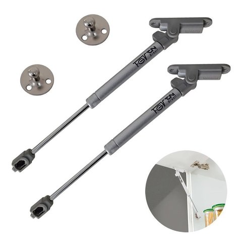 Pistão a Gás 100n com Amortecedor Fgvtn Cinza- Kit com 2 Unidades